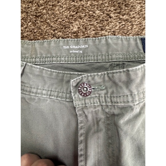 AG Adriano Goldschmied The Graduate Tailored Leg Pants Olive Green Mens 36R - Picture 2 of 10